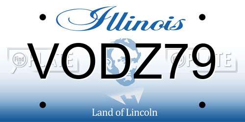 VODZ79 Illinois License Plate