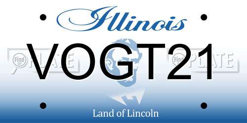 VOGT21 Illinois License Plate