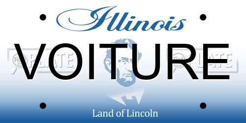 VOITURE Illinois License Plate