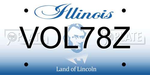 VOL78Z Illinois License Plate