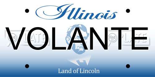VOLANTE Illinois License Plate