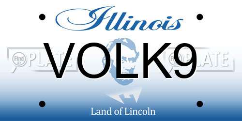 VOLK9 Illinois License Plate