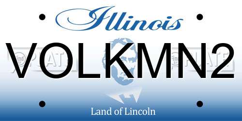 VOLKMN2 Illinois License Plate