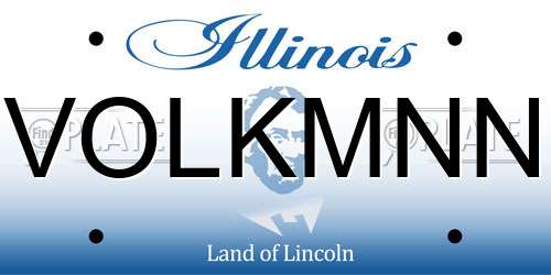 VOLKMNN Illinois License Plate