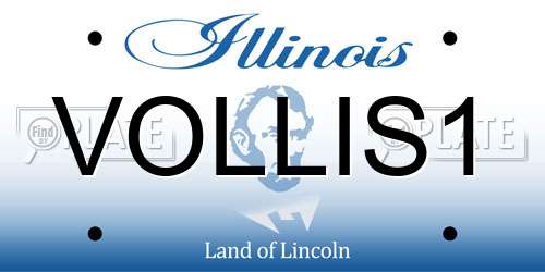 VOLLIS1 Illinois License Plate