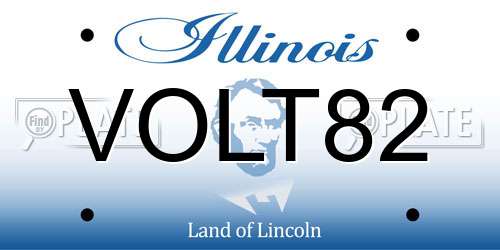 VOLT82 Illinois License Plate
