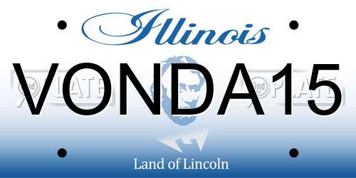 VONDA15 Illinois License Plate