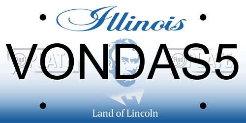 VONDAS5 Illinois License Plate