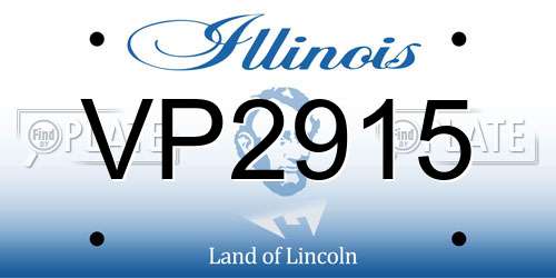 VP2915 Illinois License Plate