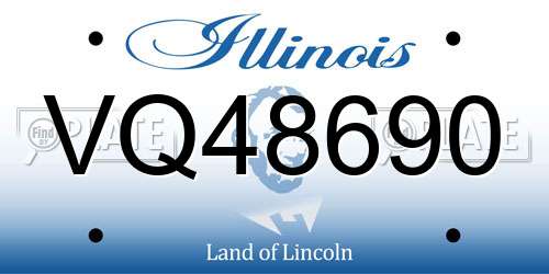 VQ48690 Illinois License Plate