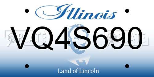 VQ4S690 Illinois License Plate