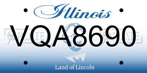 VQA8690 Illinois License Plate