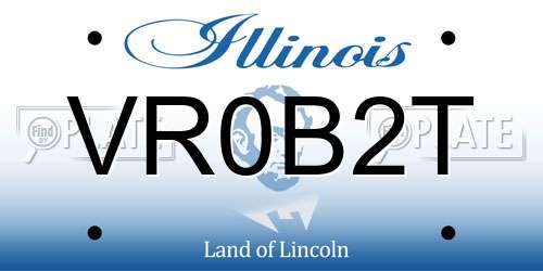 VR0B2T Illinois License Plate