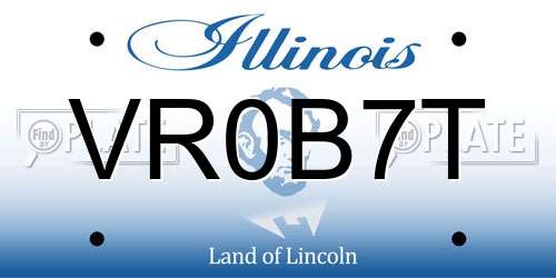 VR0B7T Illinois License Plate