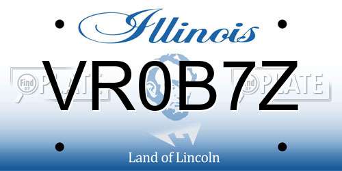 VR0B7Z Illinois License Plate