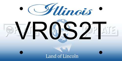 VR0S2T Illinois License Plate