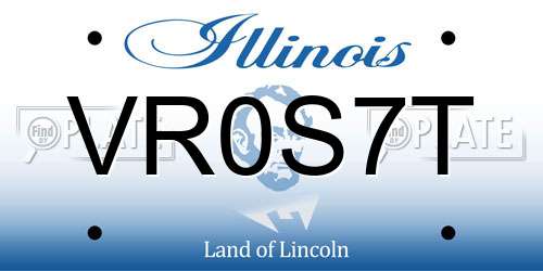 VR0S7T Illinois License Plate