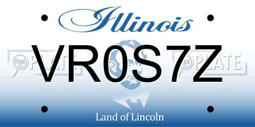VR0S7Z Illinois License Plate