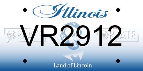 VR2912 Illinois License Plate