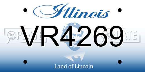 VR4269 Illinois License Plate
