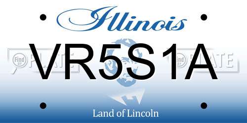 VR5S1A Illinois License Plate
