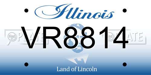 VR8814 Illinois License Plate