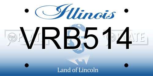 VRB514 Illinois License Plate