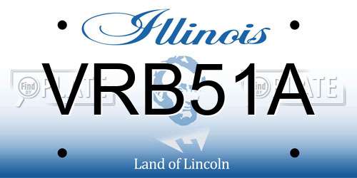 VRB51A Illinois License Plate