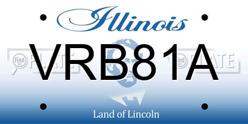 VRB81A Illinois License Plate