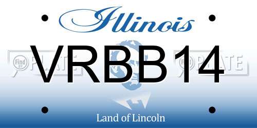 VRBB14 Illinois License Plate