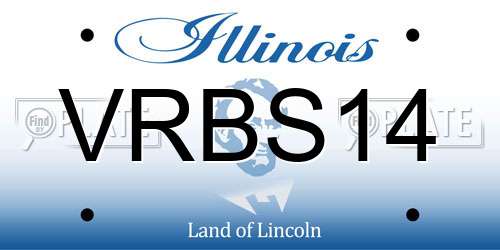 VRBS14 Illinois License Plate