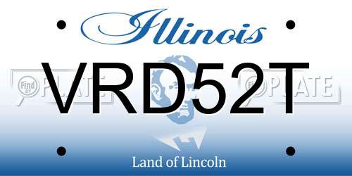 VRD52T Illinois License Plate