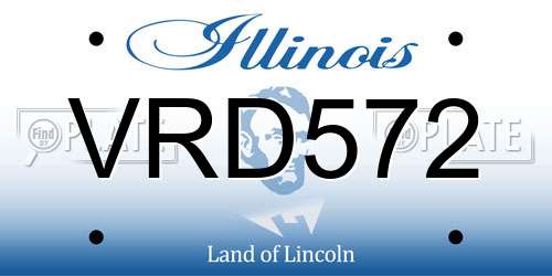 VRD572 Illinois License Plate