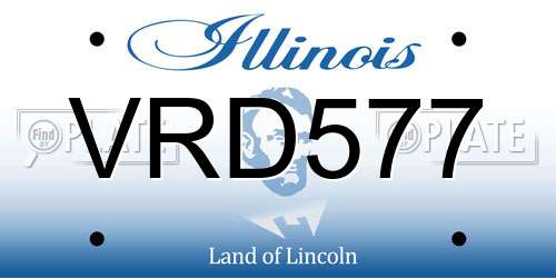 VRD577 Illinois License Plate