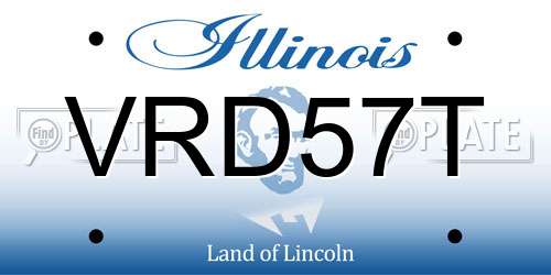 VRD57T Illinois License Plate
