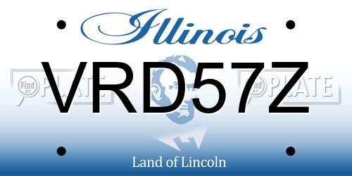 VRD57Z Illinois License Plate