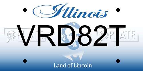 VRD82T Illinois License Plate