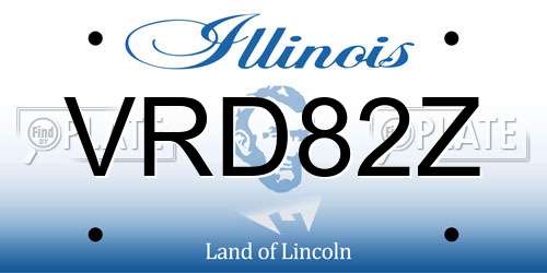 VRD82Z Illinois License Plate