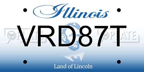 VRD87T Illinois License Plate