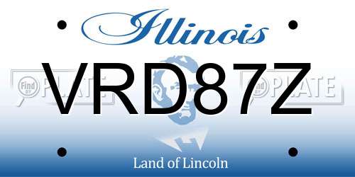 VRD87Z Illinois License Plate