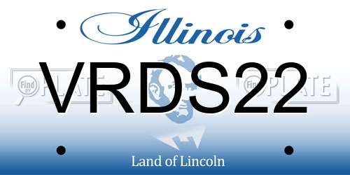 VRDS22 Illinois License Plate
