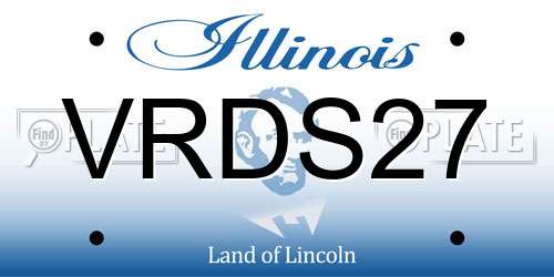 VRDS27 Illinois License Plate