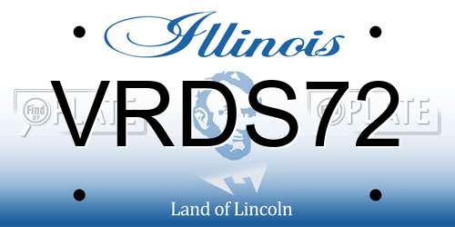 VRDS72 Illinois License Plate