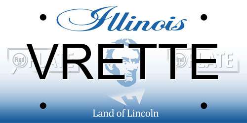 VRETTE Illinois License Plate