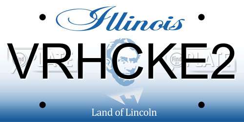VRHCKE2 Illinois License Plate