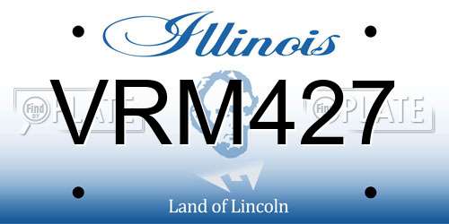 VRM427 Illinois License Plate