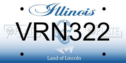 VRN322 Illinois License Plate