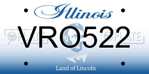 VRO522 Illinois License Plate