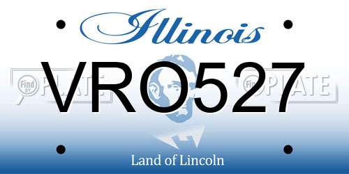 VRO527 Illinois License Plate