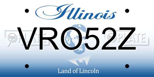VRO52Z Illinois License Plate